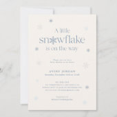 Boho Winter Baby Shower | Snowflake Wonderland Invitation (Front)