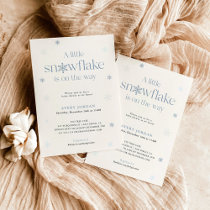 Boho Winter Baby Shower | Snowflake Wonderland Invitation