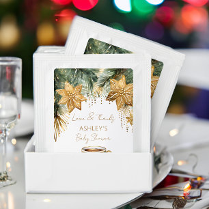 Boho winter baby shower tea party favors bag drink mix