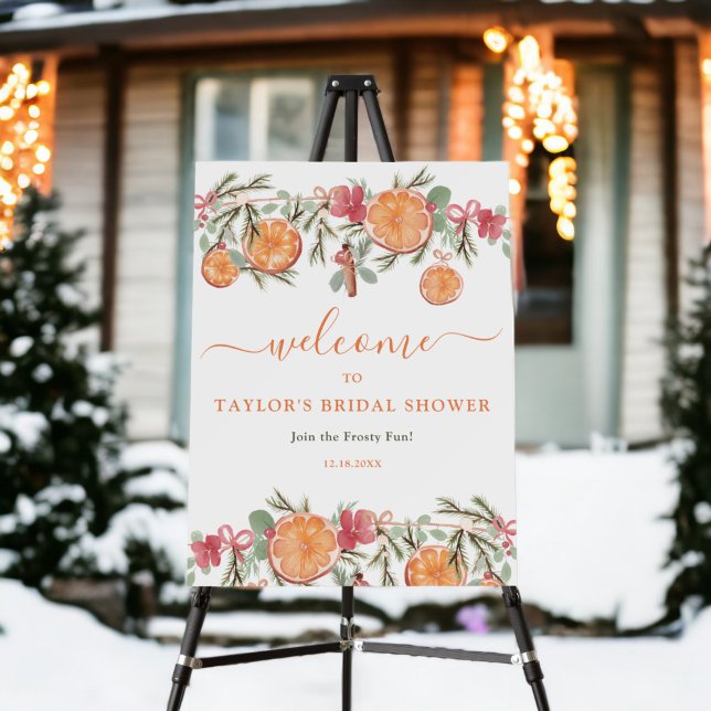 Boho Winter Dried Citrus Floral Bridal welcome Foam Board (Boho Winter Dried Citrus Floral Bridal welcome Foam Board)