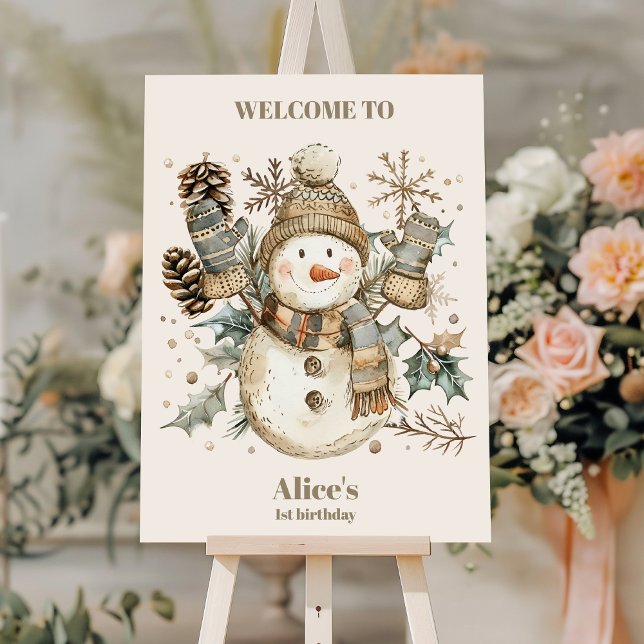 Boho Winter Onederland Birthday Foam Board (Creator Uploaded)