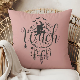Boho Witch Vibes – Little Witch in All of Us Throw Pillow