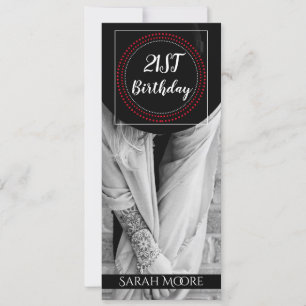 Boho Woman In Hat With Tattoo 21st Birthday Party Invitation