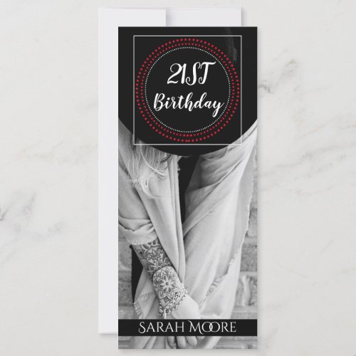 Boho Woman In Hat With Tattoo 21st Birthday Party Invitation