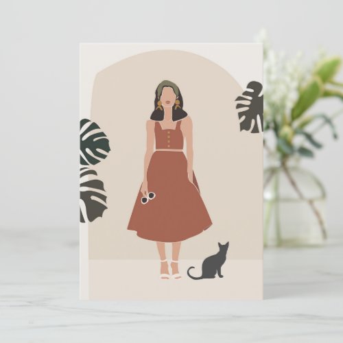 Boho Woman in Terracotta Dress Summer Fashion