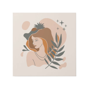 Boho Woman Stars Gallery Wrap