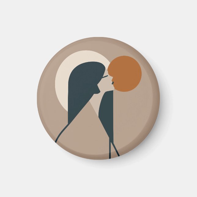 Boho Woman Sun Magnet (Front)