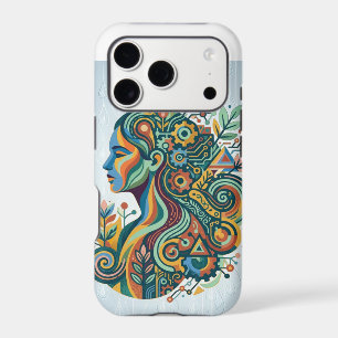 Boho Women Mind Body Soul Abstract Brain Art iPhone 17 Pro Case