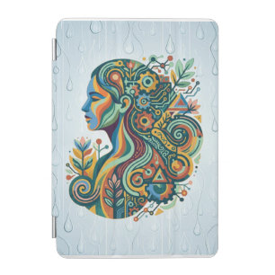 Boho Women Mind Body Soul Abstract Brain Art iPad Mini Cover