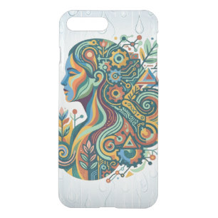 Boho Women Mind Body Soul Abstract Brain Art iPhone 8 Plus/7 Plus Case