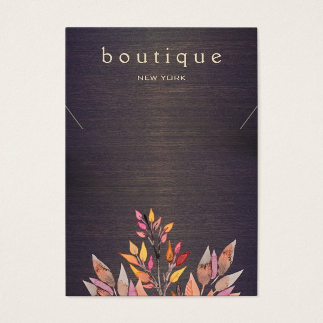 Boho Wood Necklace Display Card (Front)