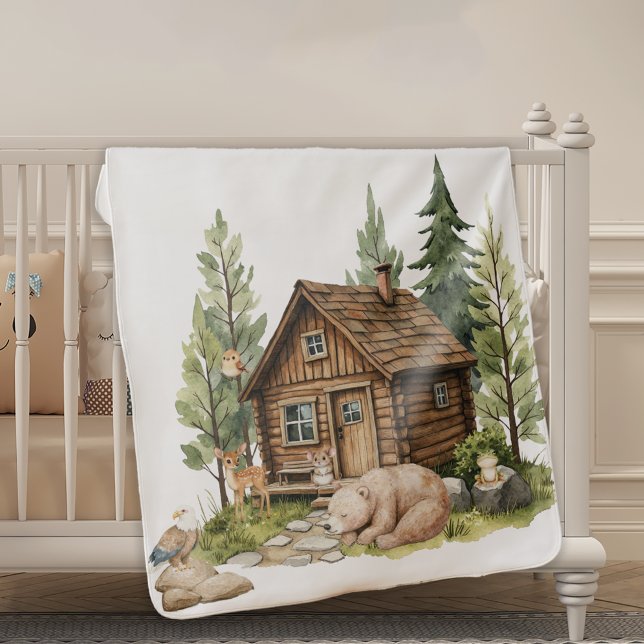 Boho Woodland Animals Baby Blanket (Creator Uploaded)