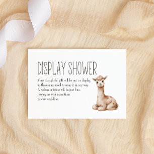 Boho Woodland Animals Baby Display Shower Note Card