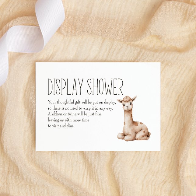 Boho Woodland Animals Baby Display Shower Note Card (Creator Uploaded)