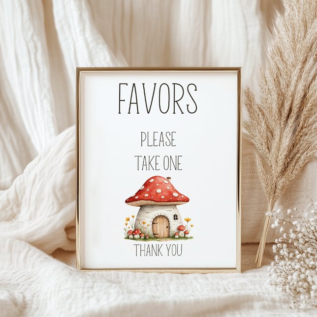 Boho Woodland Animals Baby Shower Favors Sign (Creator Uploaded)