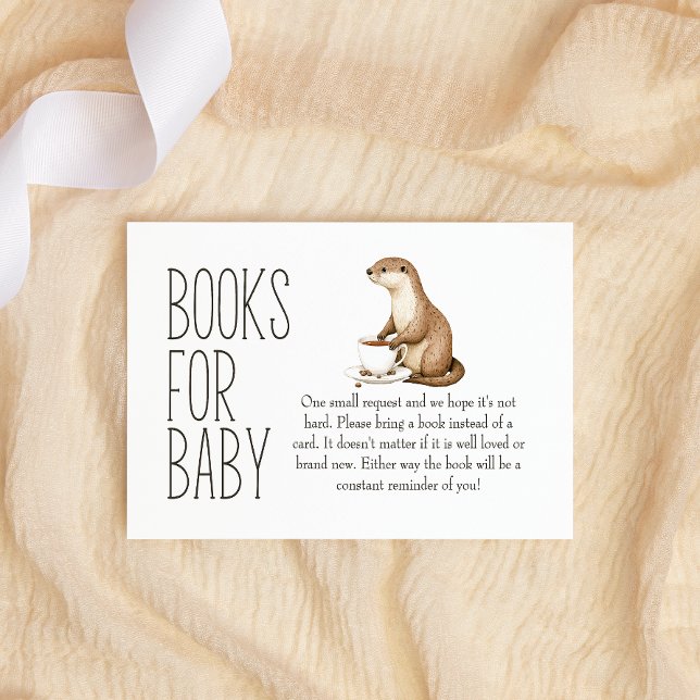 Boho Woodland Animals Books For Baby Shower Note Card (Creator Uploaded)