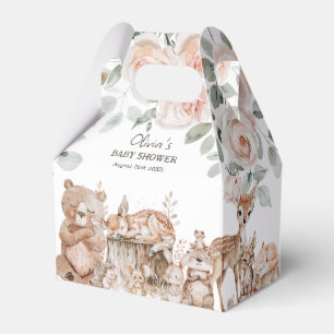 Boho Woodland Animals Gender Neutral Baby Shower Favor Boxes