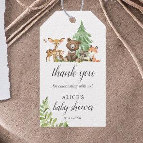 Boho Woodland Animals Rustic Baby Shower Gift Tags