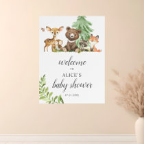 Boho Woodland Animals Welcome Baby Shower Foam Board