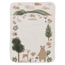 Boho Woodland Baby Blanket - Baby Shower Gift
