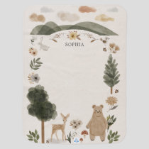 Boho Woodland Baby Blanket - Baby Shower Gift