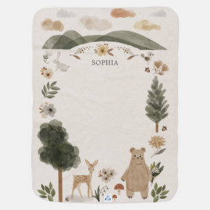 Boho Woodland Baby Blanket - Baby Shower Gift