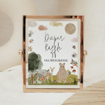 Boho Woodland Baby Shower Diaper Raffle Poster<br><div class="desc">Make your event special with this Gender Neutral Boho Baby Shower with our cute and lovely printable Diaper Raffle Sign featuring adorable Woodland Baby Shower theme. Download,  personalize,  and create lasting memories with this perfect touch for your joyous celebration!

BS797</div>