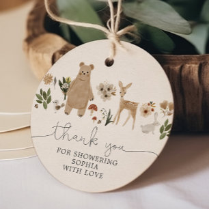 Boho Woodland Baby Shower Favor Tag