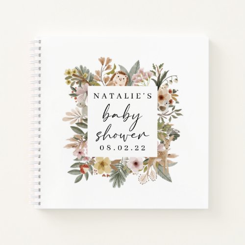 Boho Woodland Baby Shower Guest Book