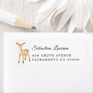 Boho Woodland  Baby Shower Return Address Label