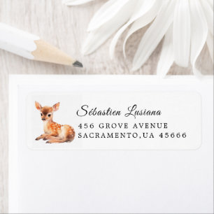 Boho Woodland  Baby Shower Return Address Label