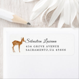 Boho Woodland  Baby Shower Return Address Label