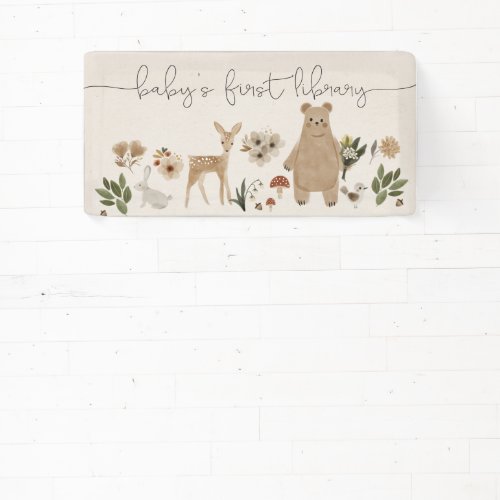 Boho Woodland Baby Shower Welcome Banner