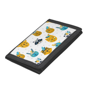 Boho Woodland Faces Trifold Wallet