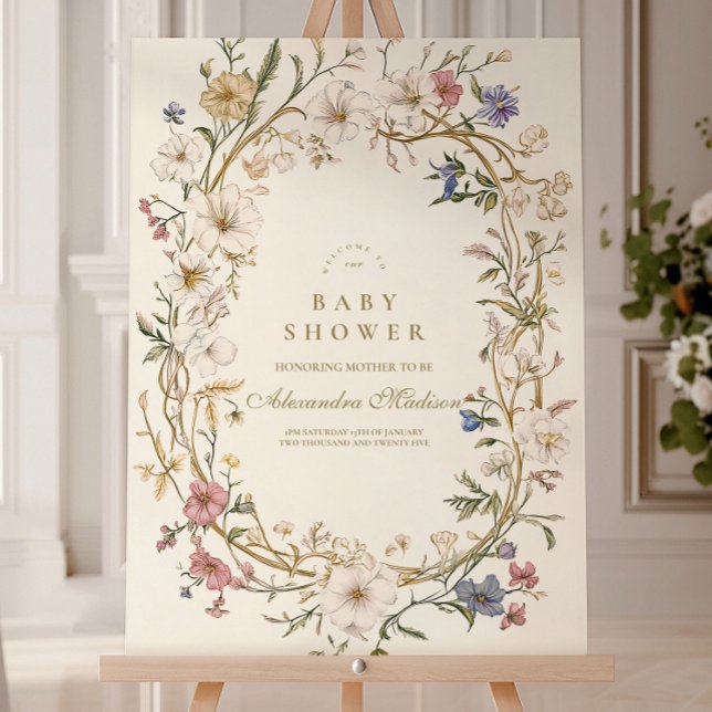 Boho Woodland Fern Baby Shower Foam Board (Creator Uploaded)