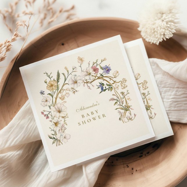 Boho Woodland Fern Baby Shower Napkins (Creator Uploaded)