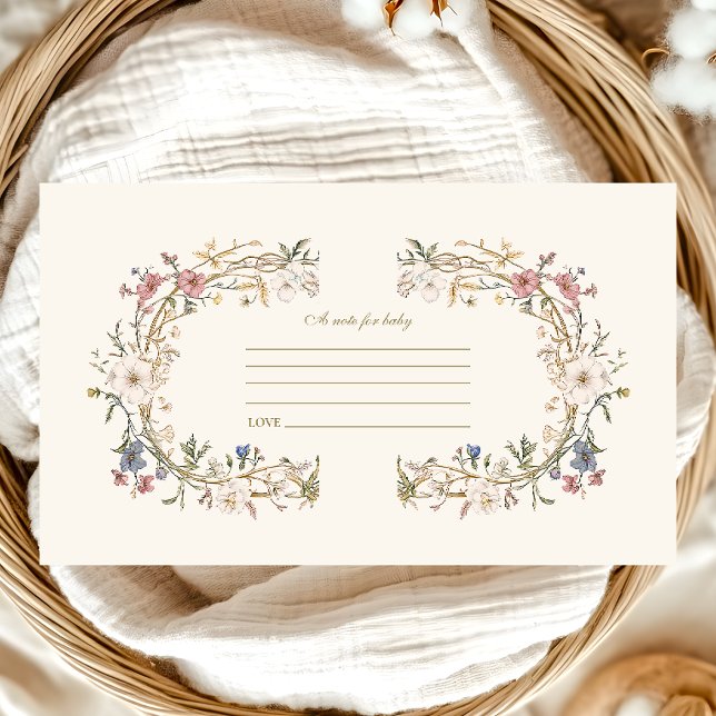 Boho Woodland Fern Baby Shower Note for Baby Enclosure Card (Creator Uploaded)