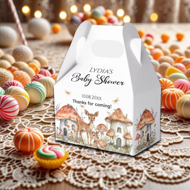 Boho Woodland Forest Animals Baby Shower Favor Boxes (Creator Uploaded)