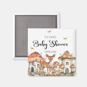 Boho Woodland Forest Animals Baby Shower Magnet