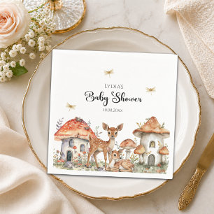 Boho Woodland Forest Animals Baby Shower Napkins
