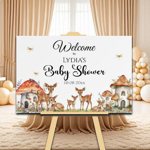 Boho Woodland Forest Animals Baby Shower Welcome Foam Board