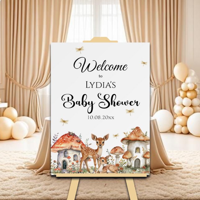 Boho Woodland Forest Animals Baby Shower Welcome Foam Board (Creator Uploaded)