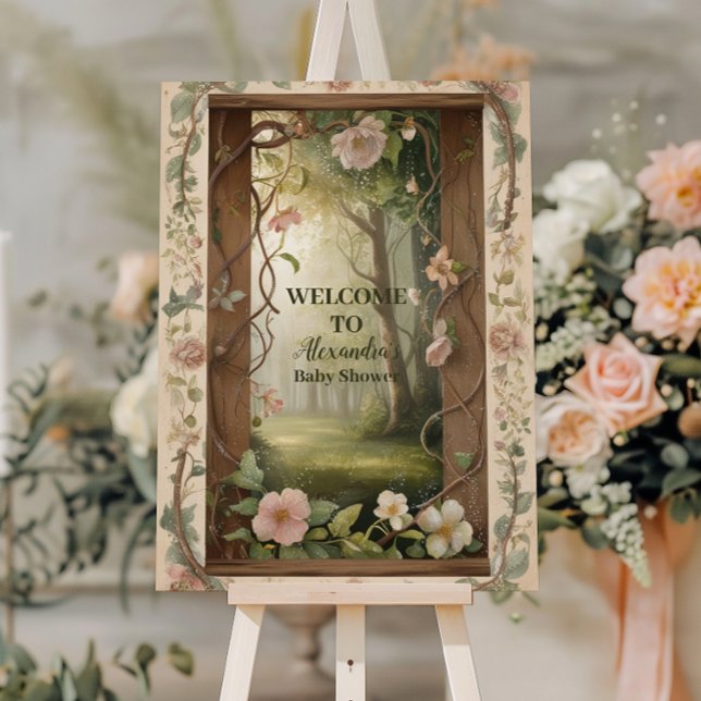 Boho Woodland Forest Baby Shower Foam Board (Creator Uploaded)