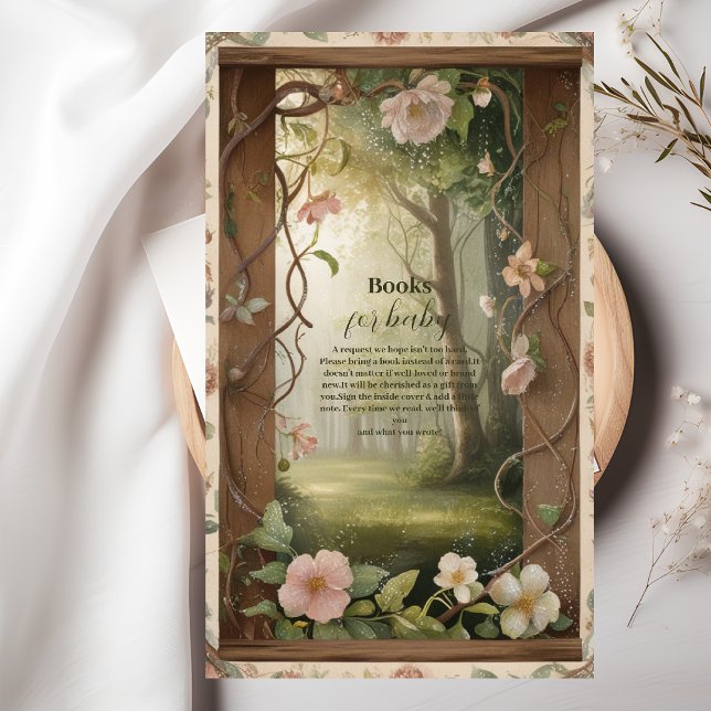 Boho Woodland Forest Books for Baby Enclosure Card (Creator Uploaded)