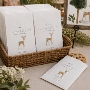 Boho Woodland Love is Sweet Favors Bag Deer