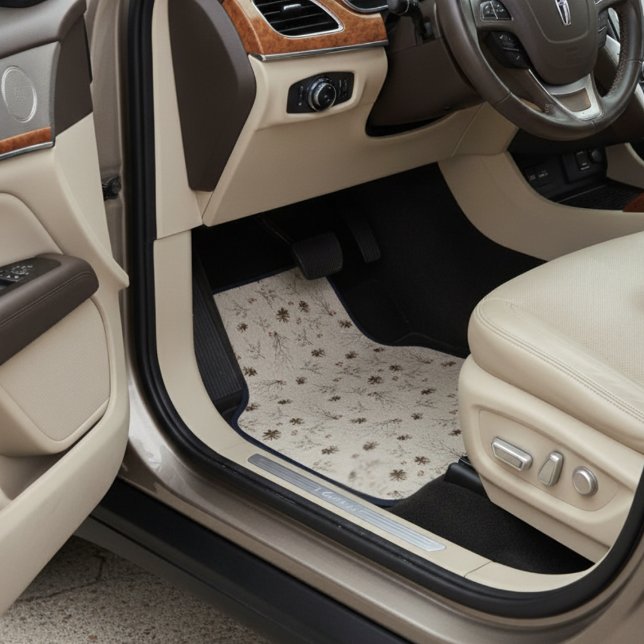 Boho Woodland Pattern Car Floor Mat (Creator Uploaded)