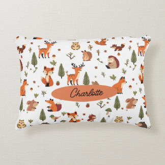 Boho Woodland Personalized Baby Accent Pillow