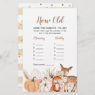 Boho Woodland Pumpkin How Old were The Parents