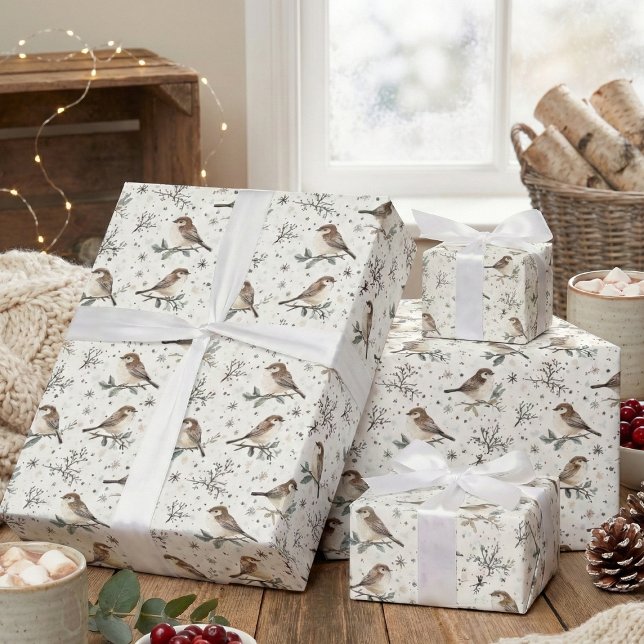 Boho Woodland Watercolor Christmas Wrapping Paper Sheets (Creator Uploaded)