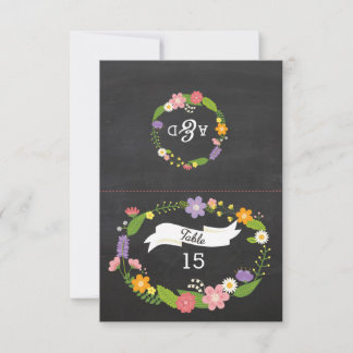 Boho Woodland Wreath on Chalkboard Wedding
